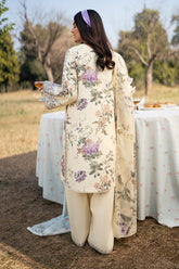 Fresco By Sheenora Stitched 3 Piece Lawn Edit Collection'2025-Lavender Mist